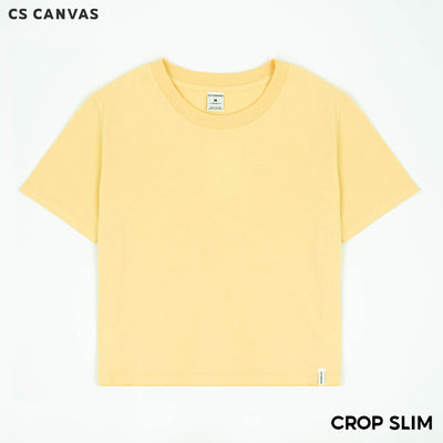 CS CANVAS Women Crop Slim fit - เสื้อครอป (ทรง สลิมฟิต) ผ้า Cotton ใส่สบายไม่ร้อน