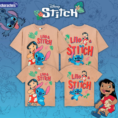 Disney Family Stitch // Oversized Lilo&Stitch // -  เสื้อยืดผู้ใหญ่โอเวอร์ไซซ์และเด็ก ดิสนีย์ ลาย ลิโล่แอนด์สติทช์