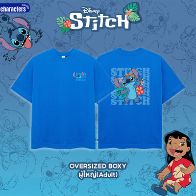 Disney Men&Women Stitch  //Oversized BOXY// - เสื้อยืดผู้ใหญ่โอเวอร์ไซซ์ทรง BOXY ดิสนีย์ ลาย ลิโล่แอนด์สติทช์