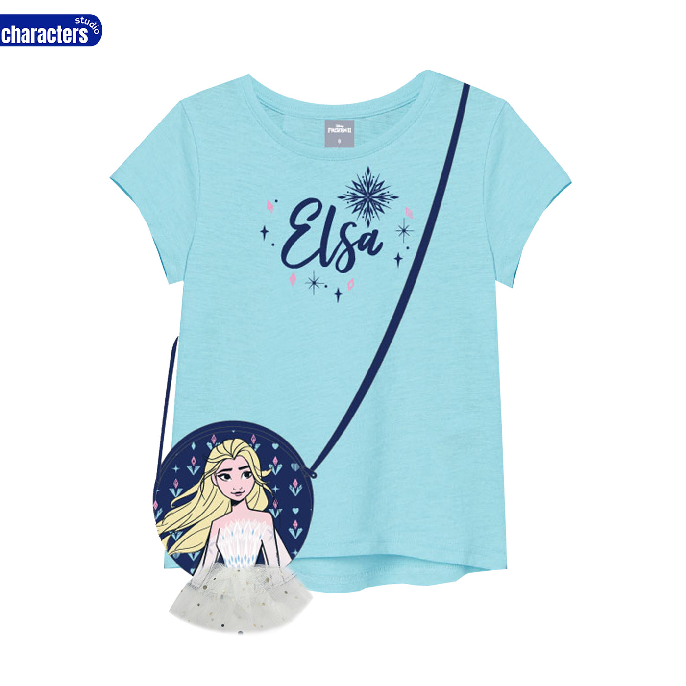 Disney Girl Frozen Elsa  T-Shirt and Legging - เสื้อยืดเด็กผู้หญิงโฟร่เซ่น มีกระเป๋า และเลกกิ้ง เจ้าหญิงเอลซ่า