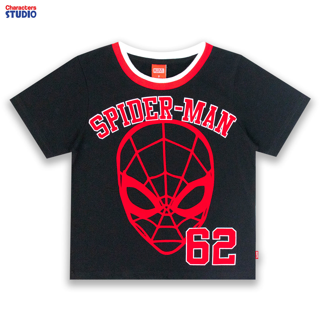 Marvel Boy Spider-Man Flock Print T-Shirt &Short - เสื้อยืด และกางเกงเด็กลายสไปเดอร์แมน