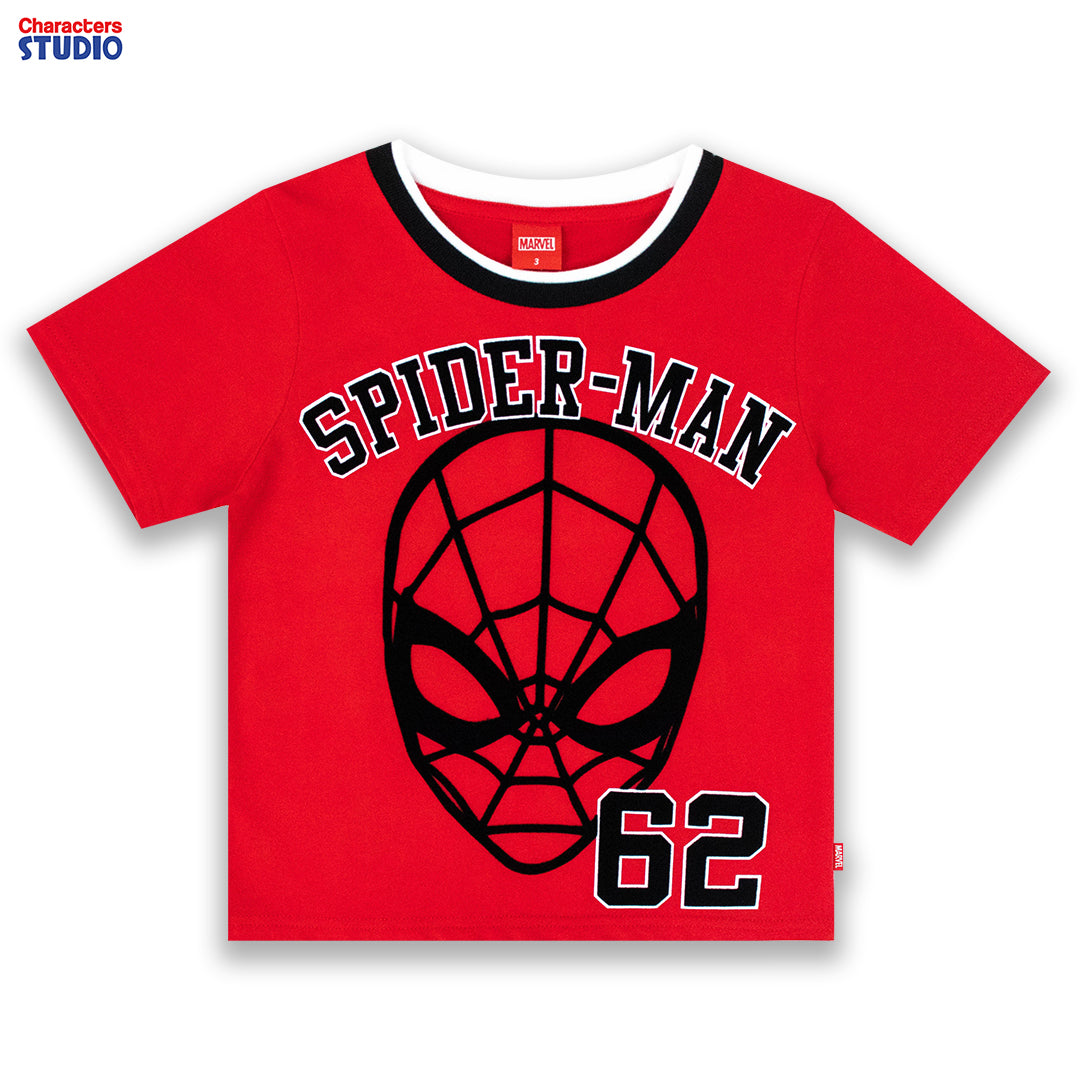 Marvel Boy Spider-Man Flock Print T-Shirt &Short - เสื้อยืด และกางเกงเด็กลายสไปเดอร์แมน