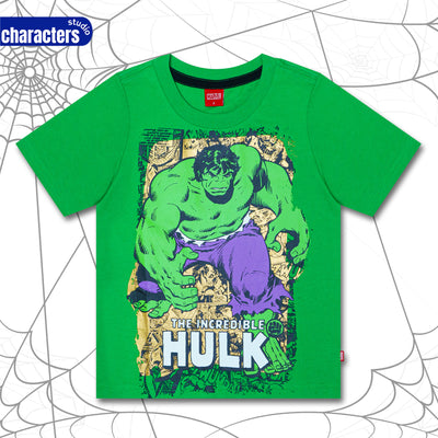 Marvel Boy Spider-Man/hulk/Captain America T-shirts - เสื้อยืดเด็กผู้ชาย ลายสไปเดอร์แมน กัปตันอเมริกาและฮัค