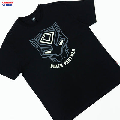 Marvel Men Black Panther Glow In The Dark (ทรง Relax)T-Shirt - เสื้อยืดแบล็คแพนเธอร์ เทคนิคเรืองแสงในที่มืด ทรงรีแลค