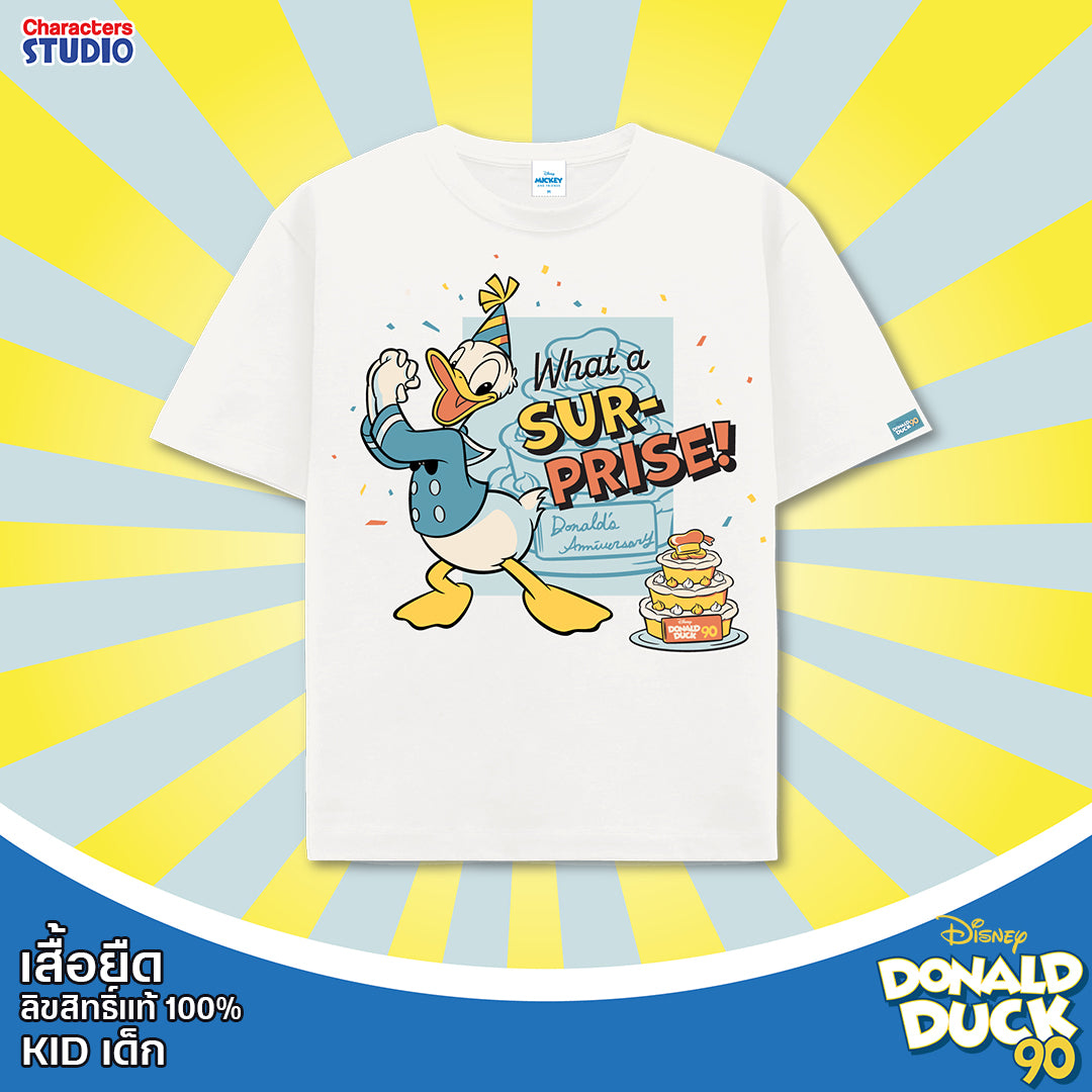 Disney Family Donald Duck 90th T-Shirt - เสื้อยืดครอบครัวดิสนีย์ ลายฉลองครบรอบ 90 ปี โดนัลด์ดั๊ก