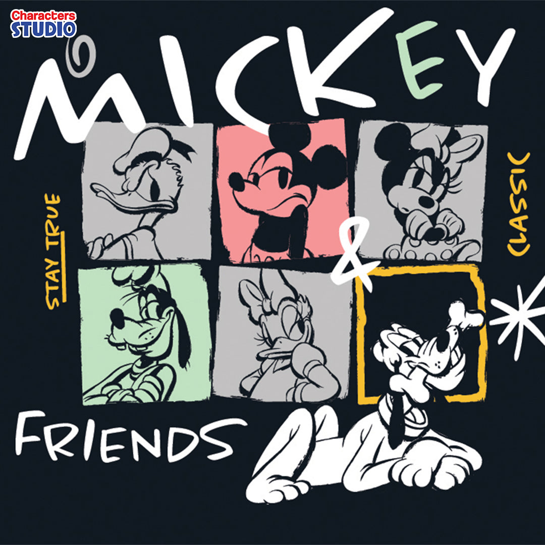 Disney Men Mickey Mouse & Friends //Oversized T-Shirt  // - เสื้อยืดโอเวอร์ไซส์ผู้ใหญ่ มิกกี้เมาส์และผองเพื่อน