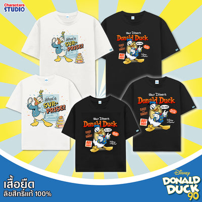 Disney Family Donald Duck 90th T-Shirt - เสื้อยืดครอบครัวดิสนีย์ ลายฉลองครบรอบ 90 ปี โดนัลด์ดั๊ก