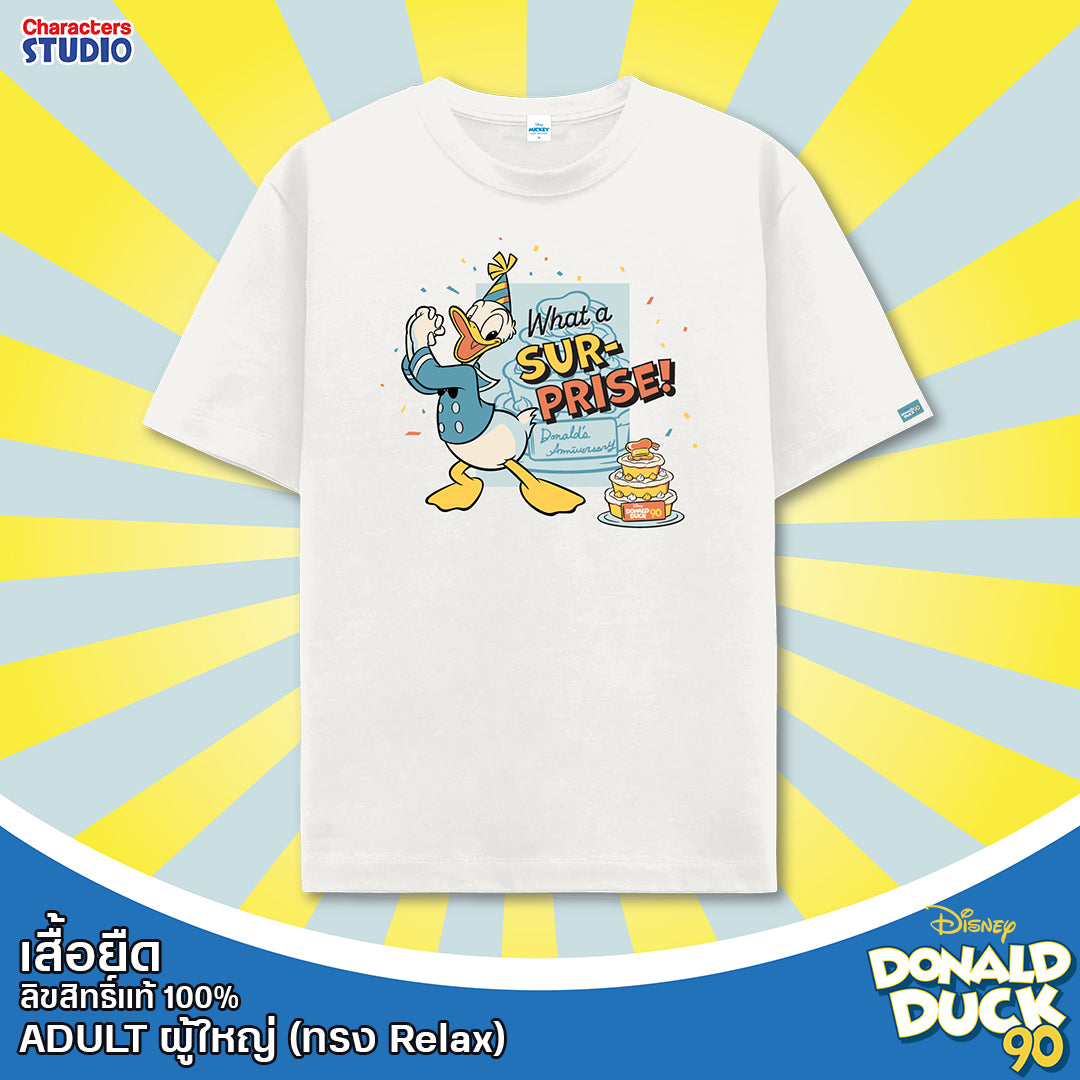 Disney Family Donald Duck 90th T-Shirt - เสื้อยืดครอบครัวดิสนีย์ ลายฉลองครบรอบ 90 ปี โดนัลด์ดั๊ก