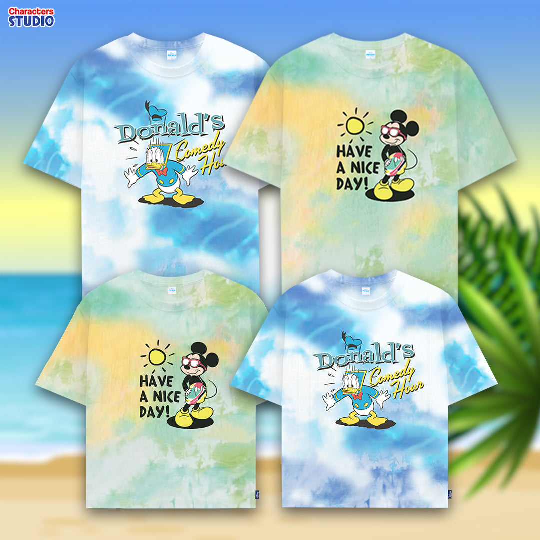 Disney Tie Dye T-Shirt Men&Women crop Mickey Mouse & Friends - เสื้อยืด และเสื้อครอป มิกกี้เมาส์ & โดนัลด์ดั๊ก ลายมัดย้อม