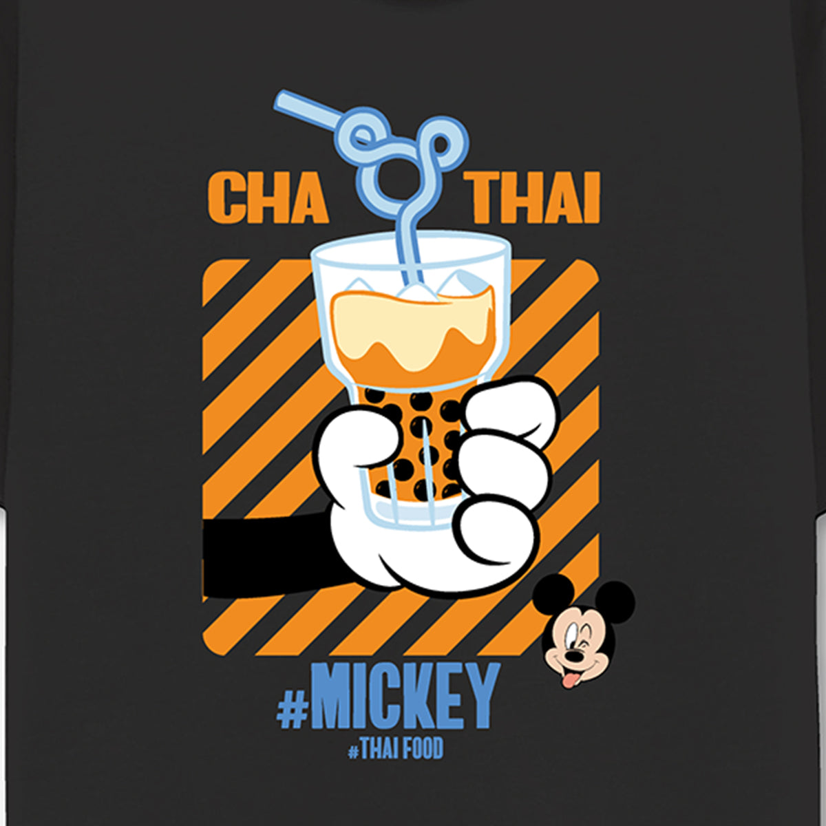 Disney T-Shirt Men & Crop Women Mickey And Minnie Cha Thai  - เสื้อยืดผู้ชายและ ครอปผู้หญิงมิกกี้เมาส์และมินนี่เมาส์ ชาไทย