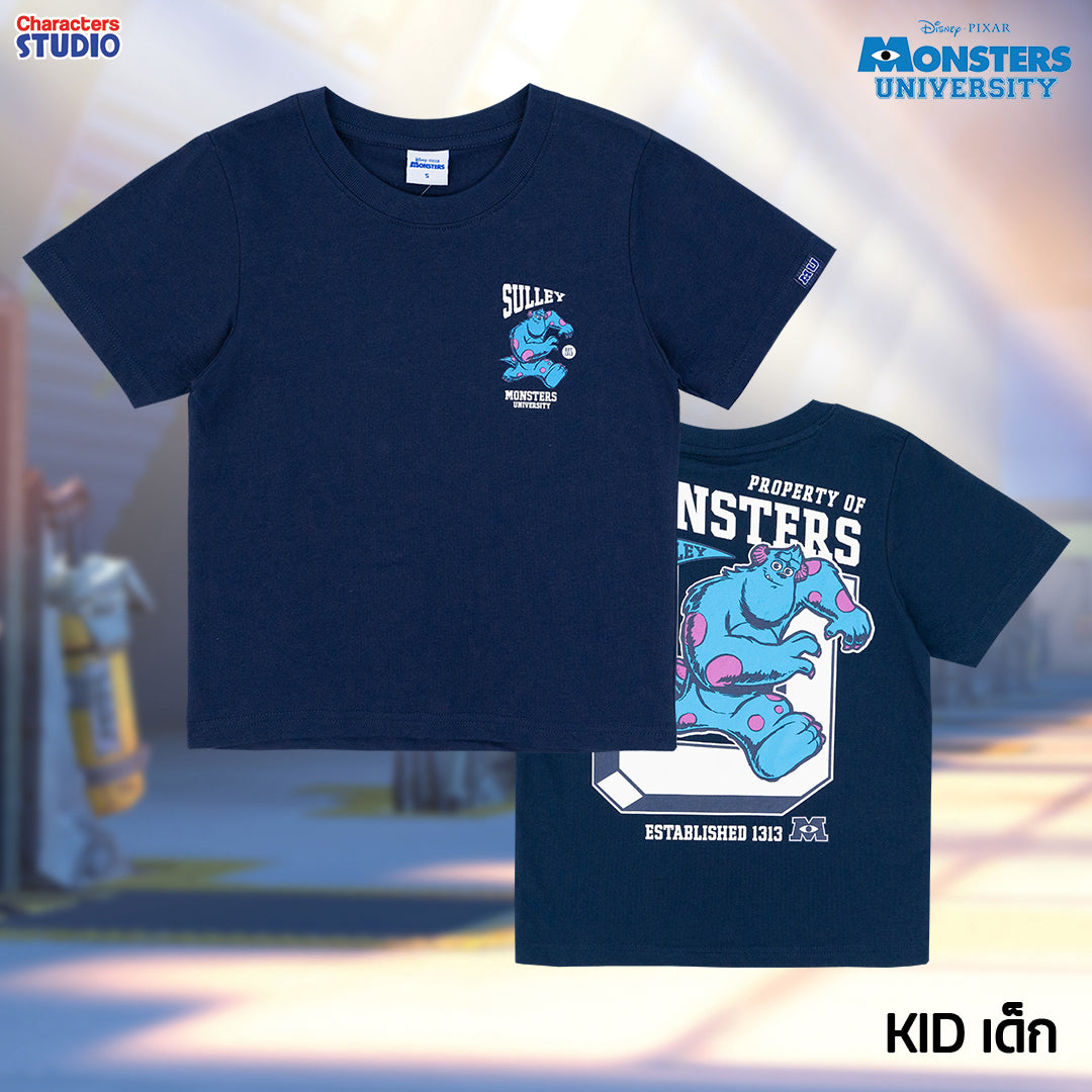 Disney Boy Monsters university Mike Wazowski&sully T-Shirt - เสื้อยืดเด็ก มอนสเตอร์ ลายไมค์วาซาวสกี้&ซัลลี่