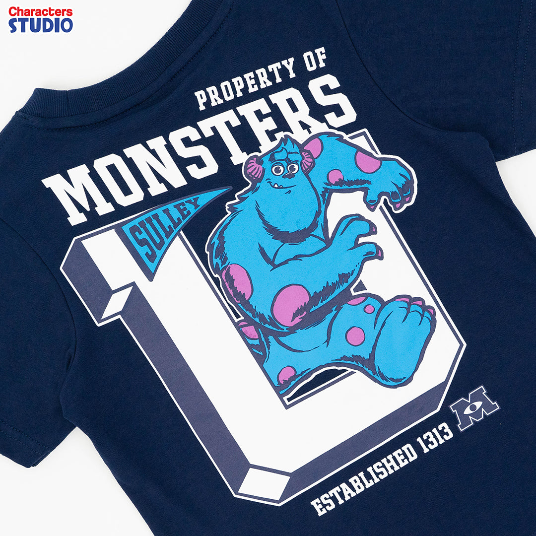 Disney Boy Monsters university Mike Wazowski&sully T-Shirt - เสื้อยืดเด็ก มอนสเตอร์ ลายไมค์วาซาวสกี้&ซัลลี่