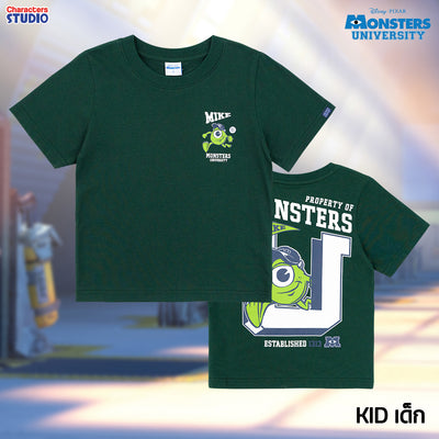 Disney Boy Monsters university Mike Wazowski&sully T-Shirt - เสื้อยืดเด็ก มอนสเตอร์ ลายไมค์วาซาวสกี้&ซัลลี่