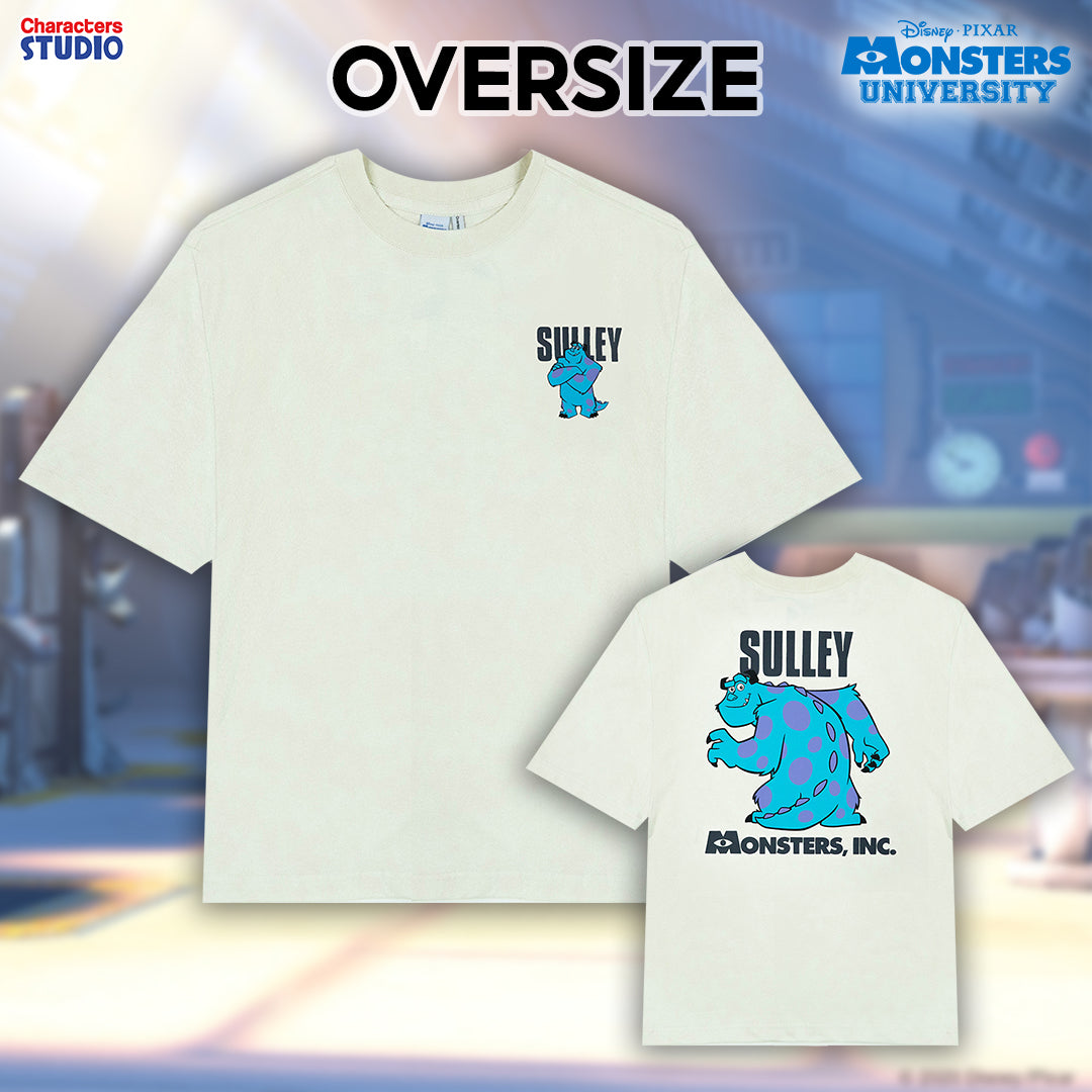 Disney Men Monsters university Mike Wazowski&sully  // Oversized T-Shirt// - เสื้อผู้ชายโอเวอร์ไซส์  ลายไมค์วาซาวสกี้&ซัลลี่