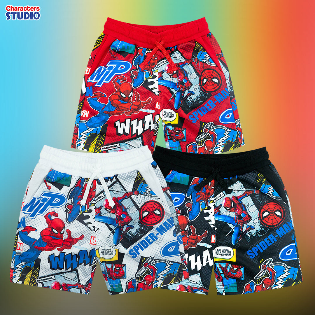 Marvel Boy Shorts Spider-Man - กางเกงขาสั้นเด็กมาร์เวล สไปรเดอร์แมน ผ้าโพลีเอสเตอร์