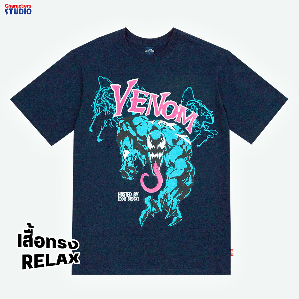 Marvel Men Venom T-Shirt (ทรง Relax)  - เสื้อยืดผู้ชายมาร์เวล ลายเวน่อม ทรงรีแลค
