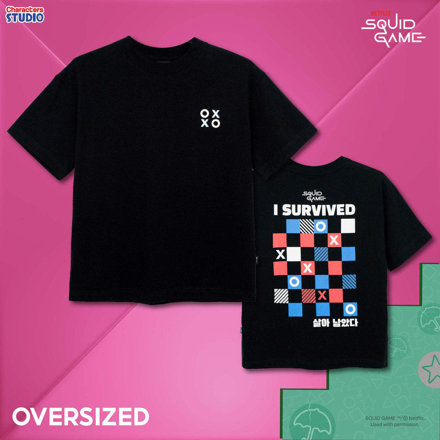 Squid Game Men&Women //Oversized T-shirt// - เสื้อโอเวอร์ไซส์ผู้ใหญ่ สควิดเกม สินค้าลิขสิทธิ์ 100% ผ้า Cabonite