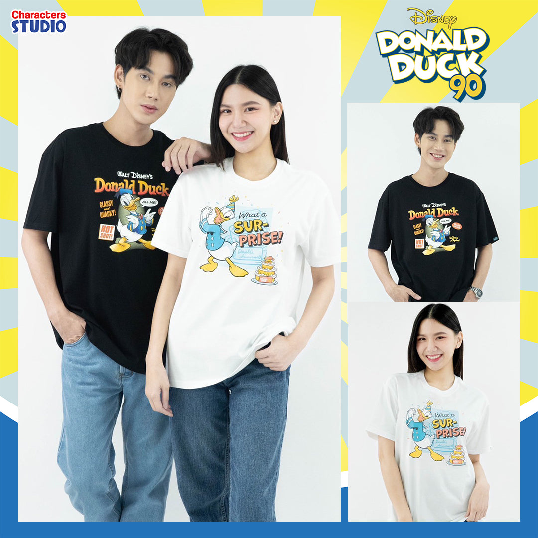 Disney Family Donald Duck 90th T-Shirt - เสื้อยืดครอบครัวดิสนีย์ ลายฉลองครบรอบ 90 ปี โดนัลด์ดั๊ก