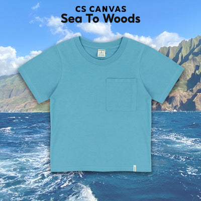 CS CANVAS // Sea To Woods // Boy T-shirts - เสื้อยืดเปล่า เด็กผู้ชาย ผ้า cotton 100% ใส่สบาย ไม่ร้อน