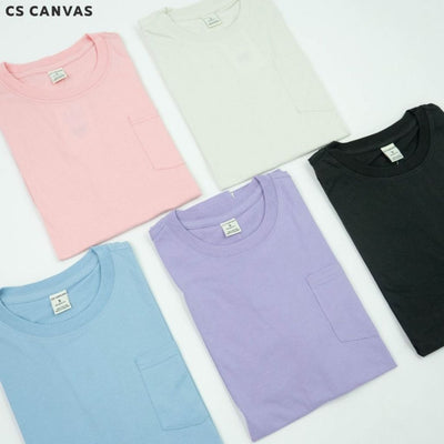 CS CANVAS Men Summer Pastel //ทรง Relax T-Shirt // - เสื้อยืดเปล่าผู้ชาย ผ้า Cotton ใส่สบายไม่ร้อน XLอก46