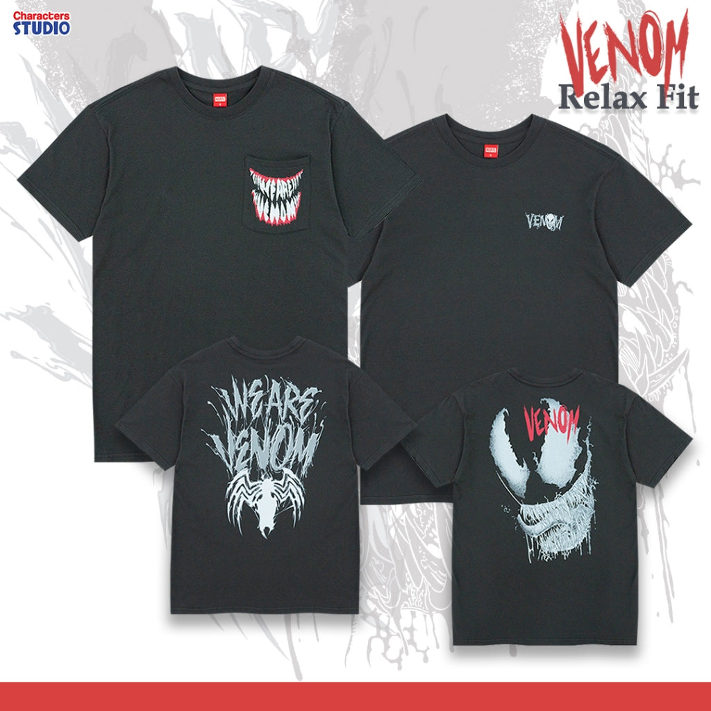 Marvel Men Venom T-Shirt (ทรง Relax) - เสื้อยืดผู้ชายมาร์เวล ลายเวน่อม ทรงรีแลค