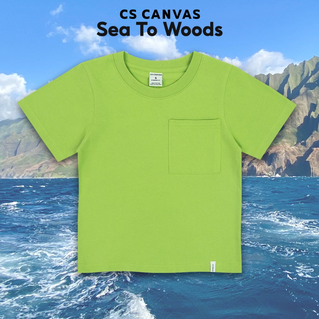 CS CANVAS // Sea To Woods // Boy T-shirts - เสื้อยืดเปล่า เด็กผู้ชาย ผ้า cotton 100% ใส่สบาย ไม่ร้อน