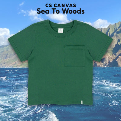 CS CANVAS // Sea To Woods // Boy T-shirts - เสื้อยืดเปล่า เด็กผู้ชาย ผ้า cotton 100% ใส่สบาย ไม่ร้อน