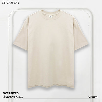 CS CANVAS Men Urban Vibe //Oversized T-Shirt // - เสื้อยืดเปล่า ผู้ชายโอเวอร์ไซส์ ผ้า Cotton USA