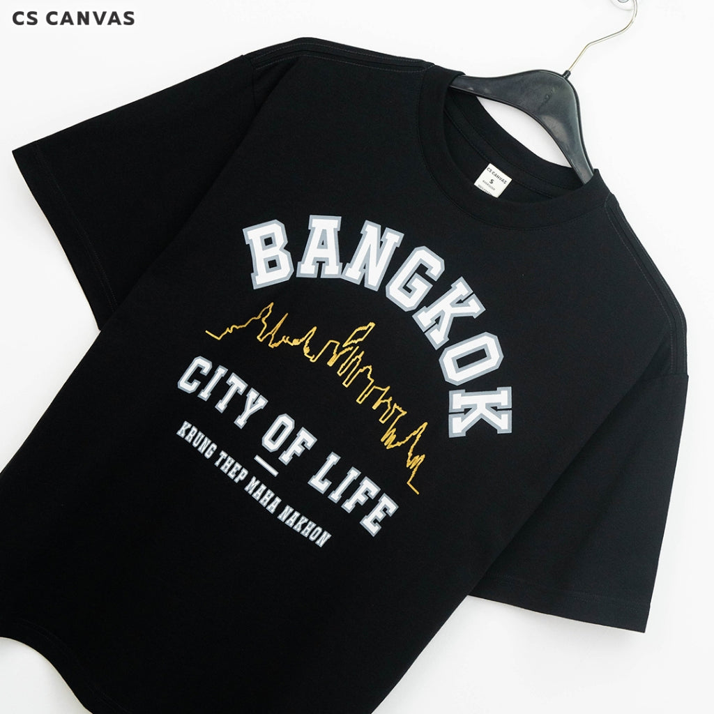 CS CANVAS Men Bangkok // Oversized T-Shirt // - เสื้อยืด Bangkok ผู้ชายโอเวอร์ไซส์ ผ้า Cotton USA ใส่สะบายไม่ร้อน