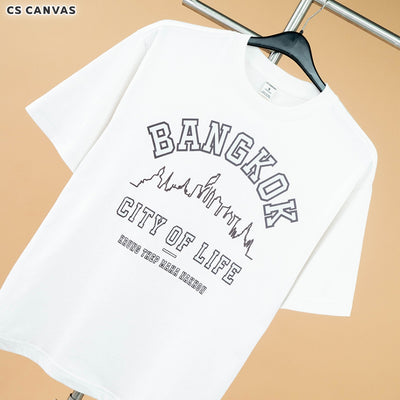 CS CANVAS Men Bangkok // Oversized T-Shirt // - เสื้อยืด Bangkok ผู้ชายโอเวอร์ไซส์ ผ้า Cotton USA ใส่สะบายไม่ร้อน