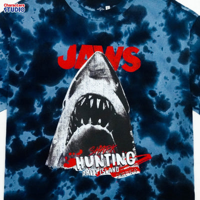 Universal Studios Men Jaws  // Oversized T-Shirt //  - เสื้อโอเวอร์ไซส์มัดย้อม ยูนิเวอร์แซล สตูดิโอ ลายจอว์ส มัดย้อม
