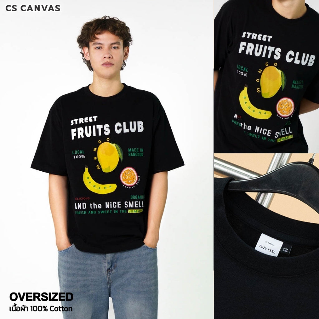 CS CANVAS Local-Bangkok Thailand //Oversized//-เสื้อยืดโอเวอร์ไซส์ ผ้า cozy feel premium cotton100%