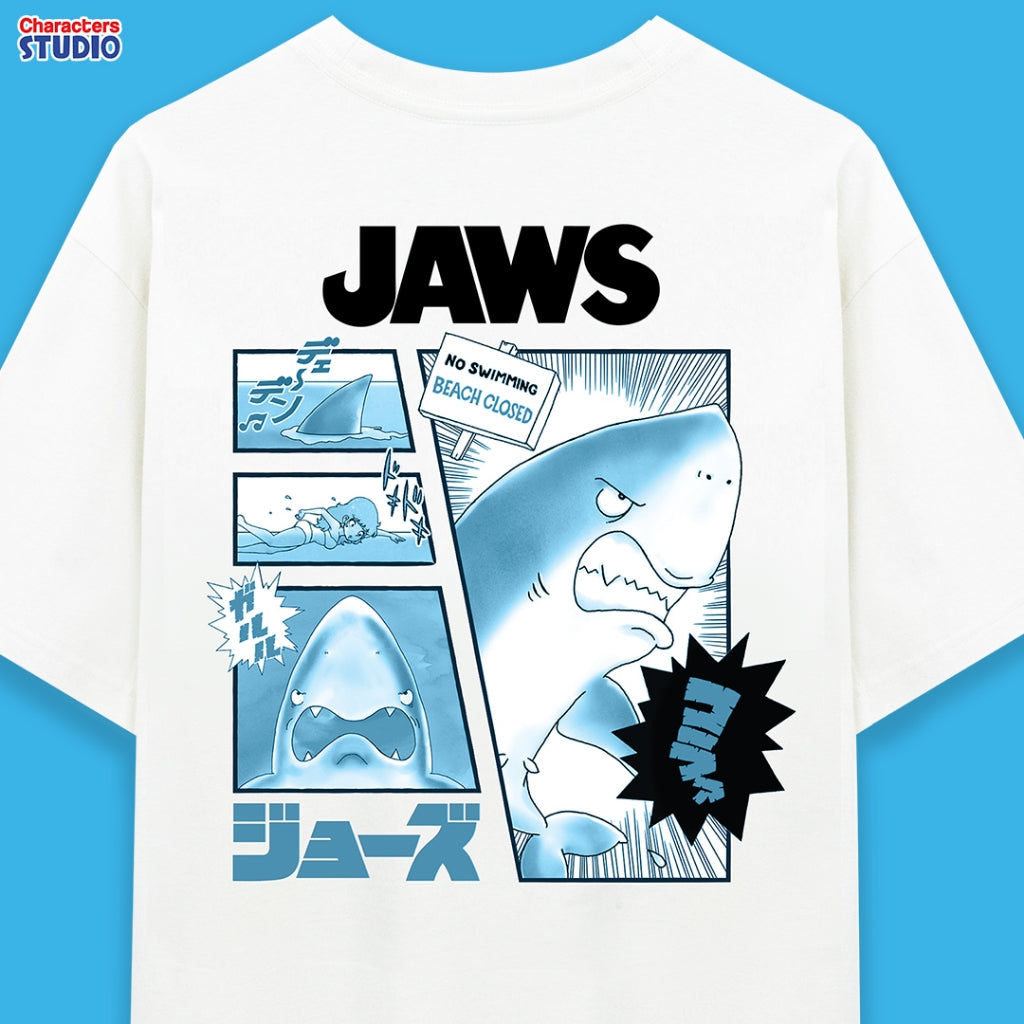 Universal Studios Men Jaws // Oversized T-Shirt //  - เสื้อโอเวอร์ไซส์ยูนิเวอร์แซล สตูดิโอ ลายจอว์ส