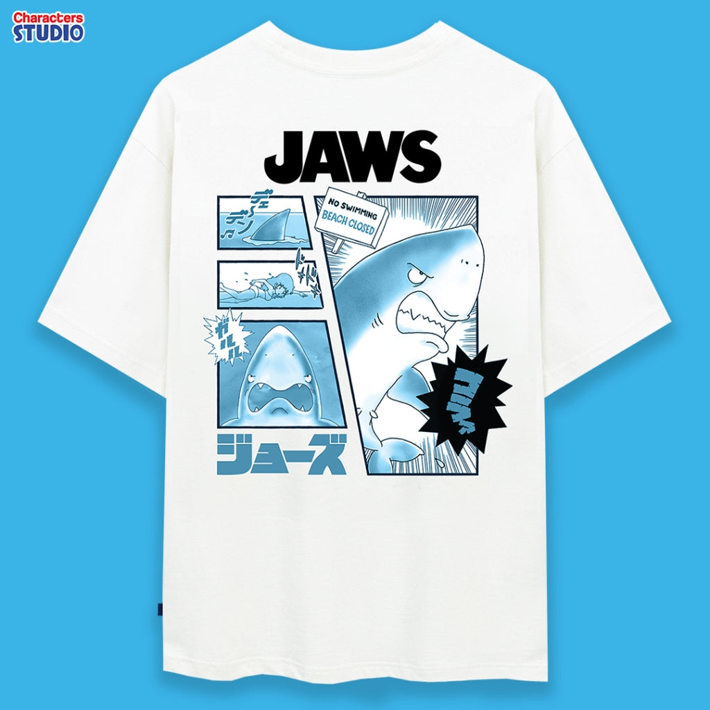 Universal Studios Men Jaws // Oversized T-Shirt //  - เสื้อโอเวอร์ไซส์ยูนิเวอร์แซล สตูดิโอ ลายจอว์ส
