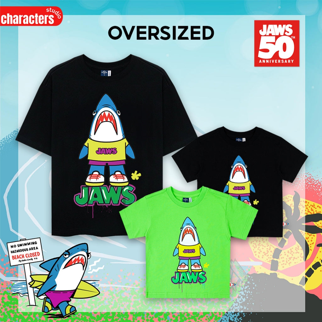 Universal Studios Family Jaws //Oversized T-Shirt //- เสื้อยืดครอบครัว ยูนิเวอร์แซล สตูดิโอ ลายจอว์ส