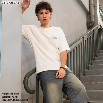 CS CANVAS Local-Bangkok Thailand //Oversized//-เสื้อยืดโอเวอร์ไซส์ ผ้า cozy feel premium cotton100%