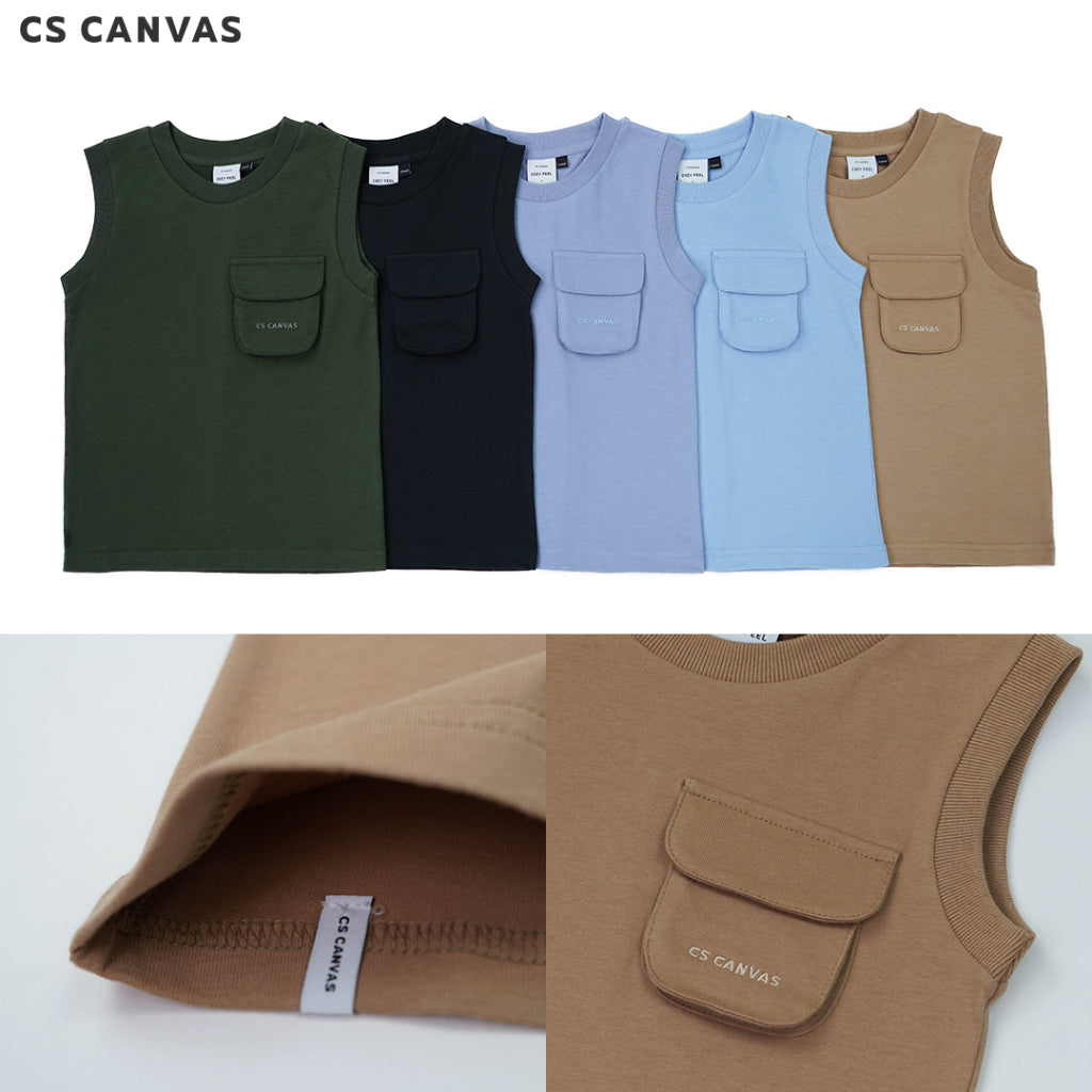 CS CANVAS BOY TANK TOP // Cozy Feel // - เสื้อกล้ามเปล่า เด็กผู้ชาย ผ้า cotton 100% ใส่สบาย ไม่ร้อน