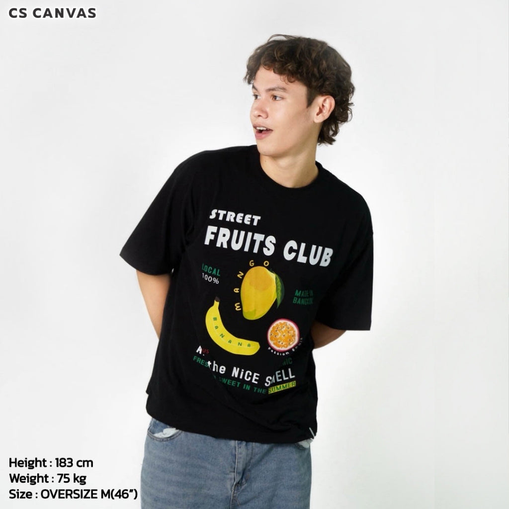 CS CANVAS Local-Bangkok Thailand //Oversized//-เสื้อยืดโอเวอร์ไซส์ ผ้า cozy feel premium cotton100%