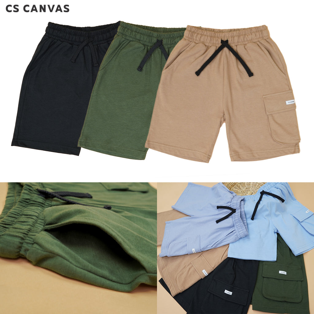 CS CANVAS BOY Shorts - กางเกงขาสั้นเด็ก / Cozy Feel / ผ้า cozy feel premium cotton 100% ใส่สบาย ไม่ร้อน