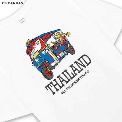 CS CANVAS Family Thailand Tuk Tuk // Oversized T-Shirt - เสื้อยืดครอบครัว โอเวอร์ไซส์ ไทยแลนด์ลายรถตุ๊กๆ ใส่สบาย ไม่ร้อน