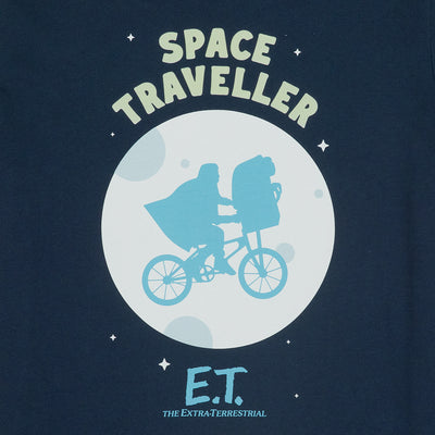 Universal Studios Men E.T. The Extra-Terrestrial Glow In The Dark T-Shirt - เสื้อยืดผู้ชายยูนิเวอร์แซล สตูดิโอ E.T. พิมพ์เทคนิคเรืองแสงในที่มืด