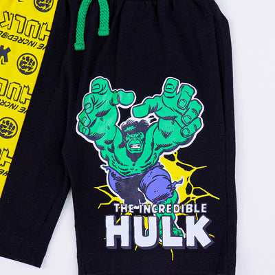 Marvel Boy T-Shirt & Shorts Hulk -  มาร์เวล เสื้อยืด กางเกง เด็กชาย ลายฮัค (ราคาต่อสินค้า 1 ชิ้น)