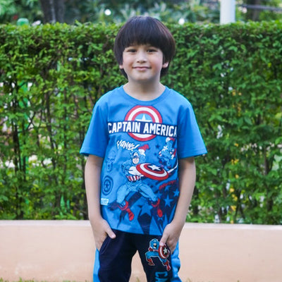 Marvel Boy Captain America T-shirt - เสื้อยืดเด็ก กัปตันอเมริกา