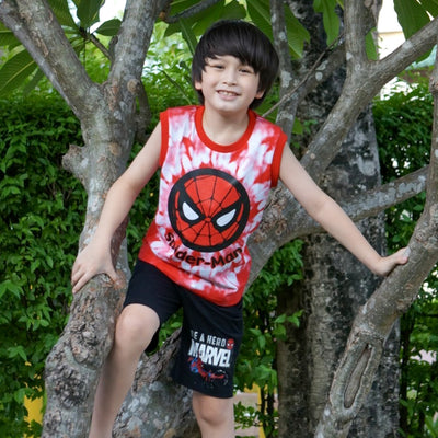 Marvel Boy Spider-Man Shorts - กางเกงขาสั้นเด็กลายสไปรเดอร์แมน