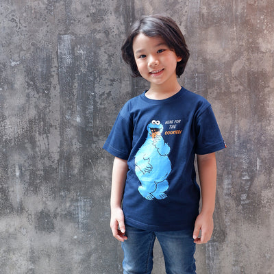 Sesame Street Boy Cookie Monster T-shirt -  เสื้อยืดเด็กผู้ชายเซซามีสตรีทลายคุกกี้มอนสเตอร์