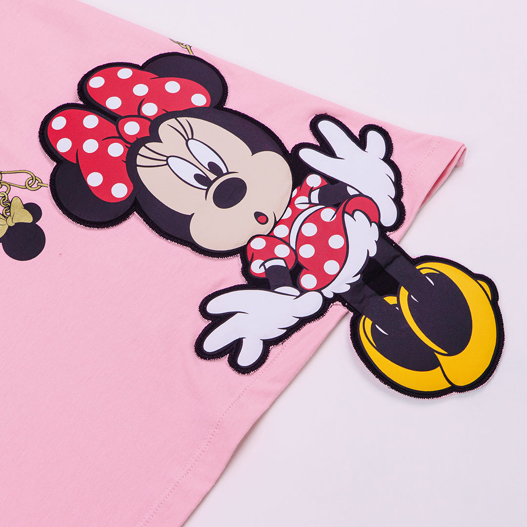 Disney Girl Minnie Mouse Dress - ชุดเดรสเด็กผู้หญิง มีกระเป๋ามินนี่เมาส์ ใส่ของได้จริง