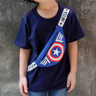 Marvel Boy Hero shoulder bag T-shirt - เสื้อยืดเด็กกระเป๋าคาดเอวลายฮีโร่