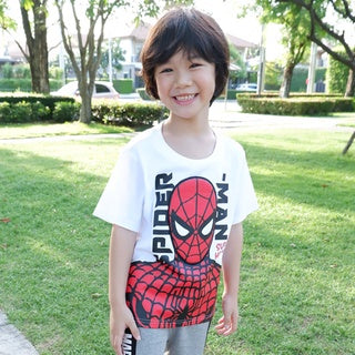 Marvel Boy Spider-Man T-shirt - เสื้อยืดเด็ก สไปเดอร์แมน ตัดต่อซาลาเปาเป็นกระเป๋าใส่ของได้