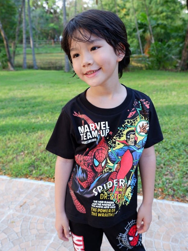 Marvel Boy T-Shirt Spider-Man -  มาร์เวล เสื้อยืด เด็กชาย ลายสไปเดอร์แมน