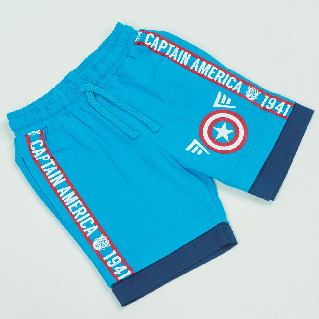 Marvel Boy Shorts Captain America - กางเกงขาสั้นเด็กมาร์เวลลายกับตันอเมริกา